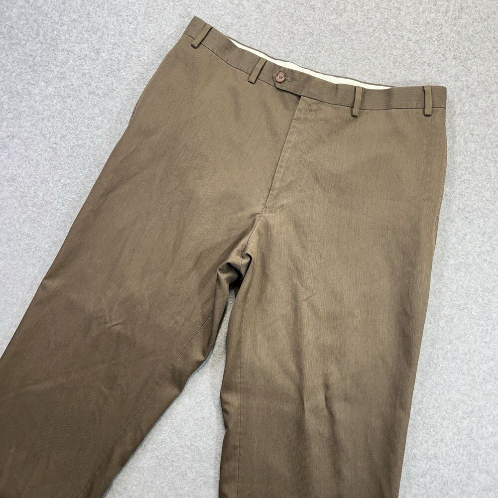 Ralph Lauren Dress Pants Mens P 36 X 34 Brown Flat Front Business Trousers